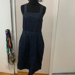 Denim overall dress